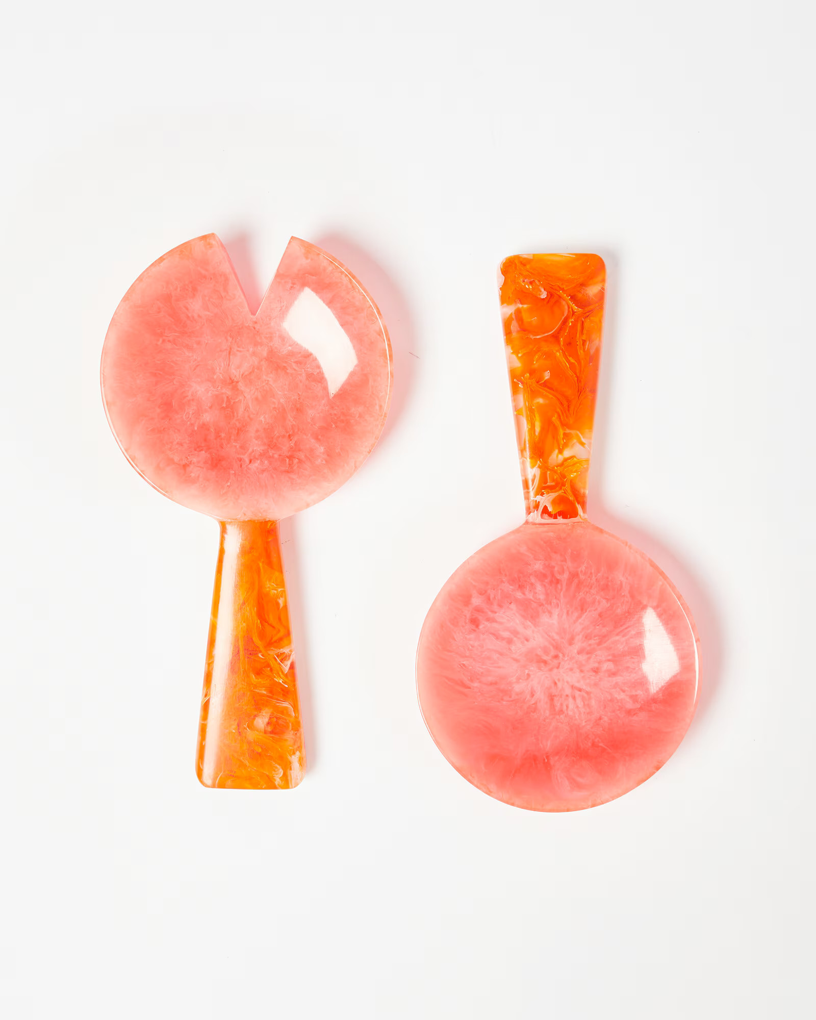 Rayos Pink & Orange Resin Salad Servers | Oliver Bonas US | Oliver Bonas (Global)