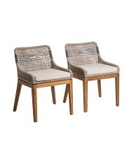 Set Of 2 Woven Stripe Dining Chairs | Marshalls