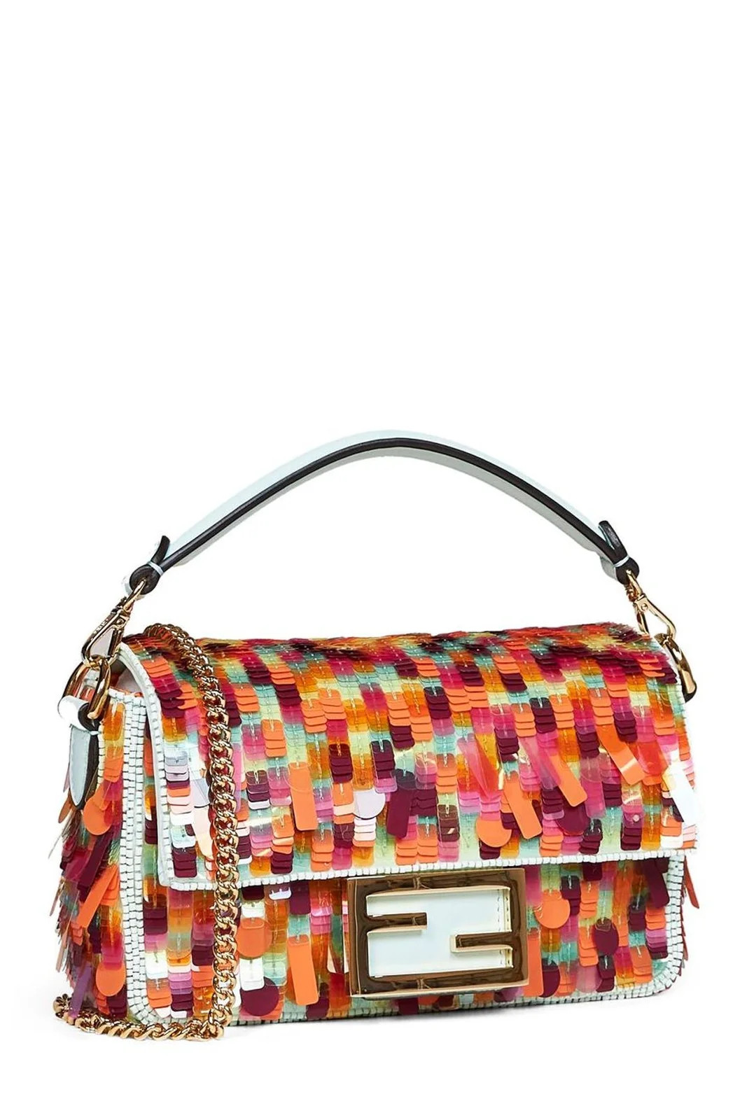 Fendi Baguette Sequin-Embellished Mini Tote Bag | Cettire Global