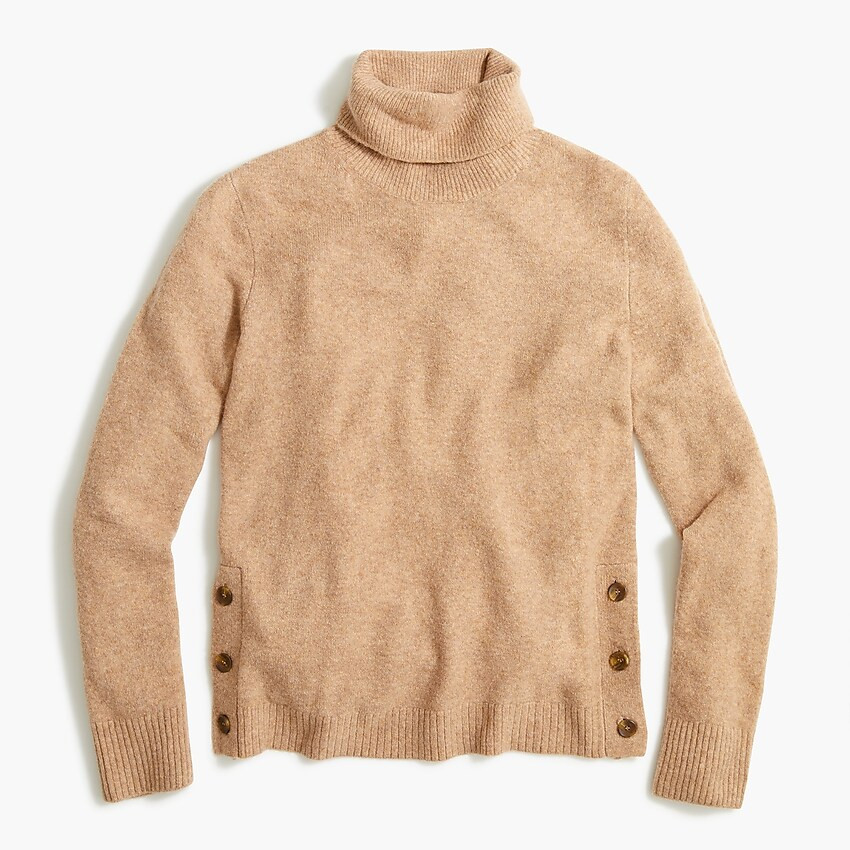 Button turtleneck in extra-soft yarn | J.Crew Factory