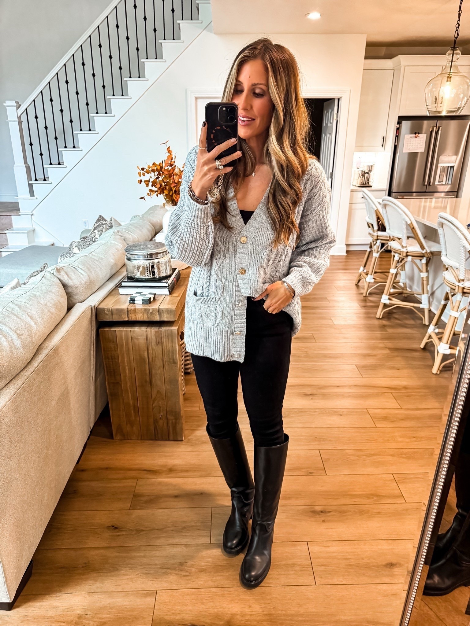 Another way to wear black skinnies 
Wearing my size medium sweater! 

#LTKSeasonal #LTKShoeCrush #LTKStyleTip