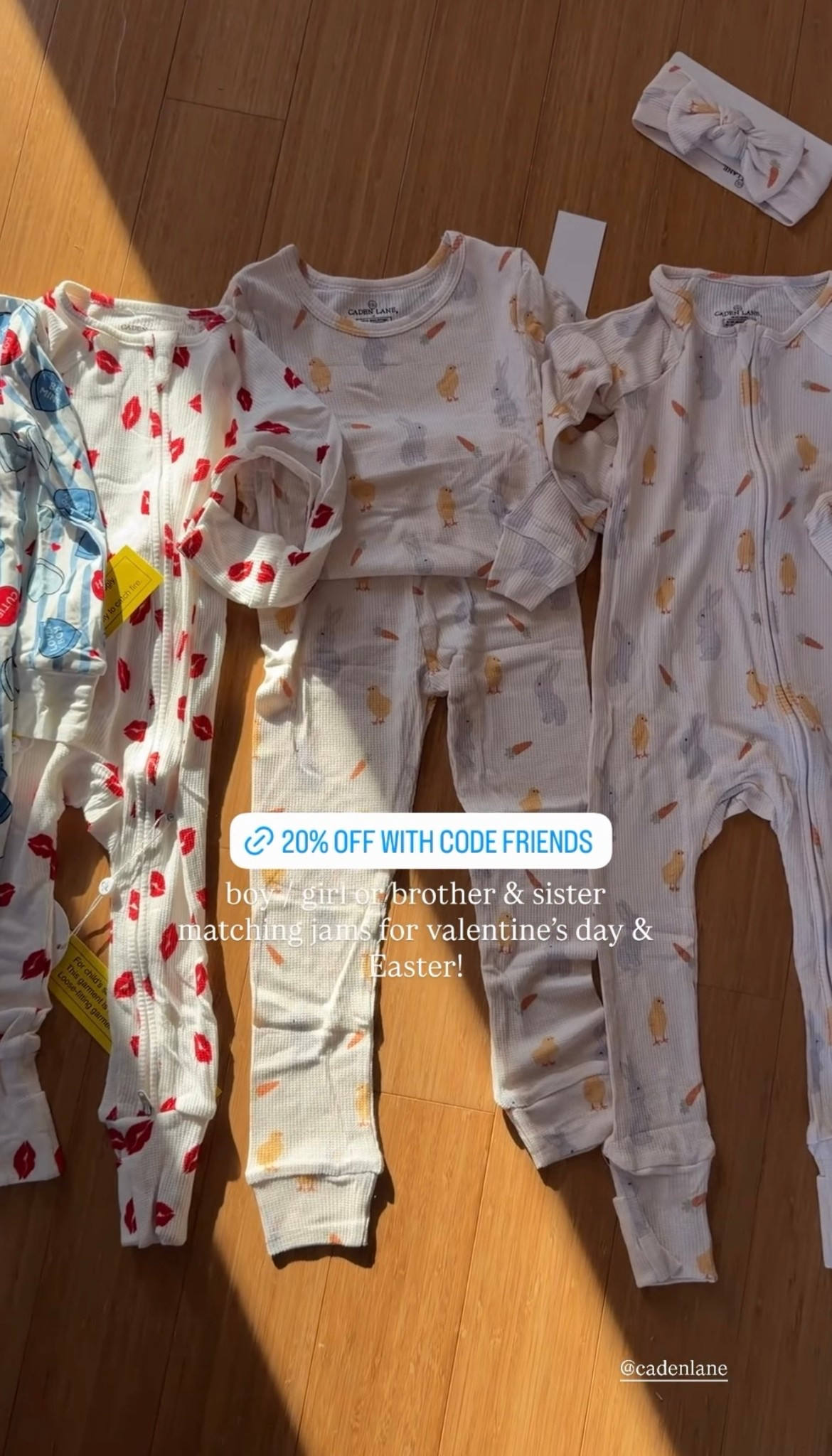 Toddler and baby matching pajama sets from Caden Lane are 20% off with code FRIENDS! 

Perfect time to grab for Valentine's Day or Easter!

#LTKValentine #LTKKids #LTKSaleAlert