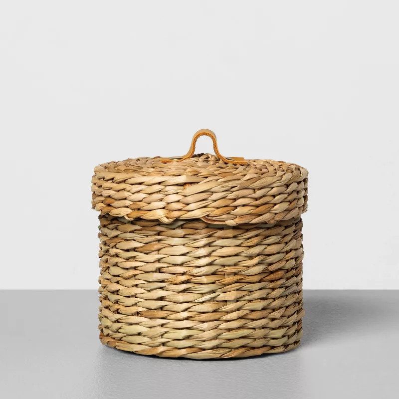 Woven Bath Storage Canister Beige - Hearth & Hand™ with Magnolia | Target