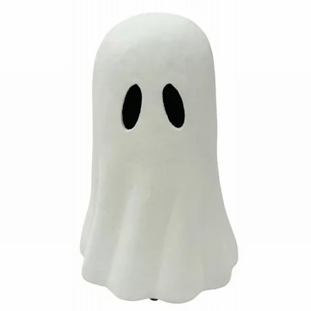 11" White Mini Paper Mache Ghost Tabletop Decoration,Halloween Resin Ghost Sculpture Statue,Resin Halloween Home Standing Ghost Decor Tabletop Decorations,Spooky Ghost Sculpture Gift(White-11") | Walmart (US)