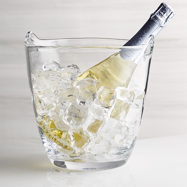 Perry Glass Wine Bucket + Reviews | Crate & Barrel | Crate & Barrel