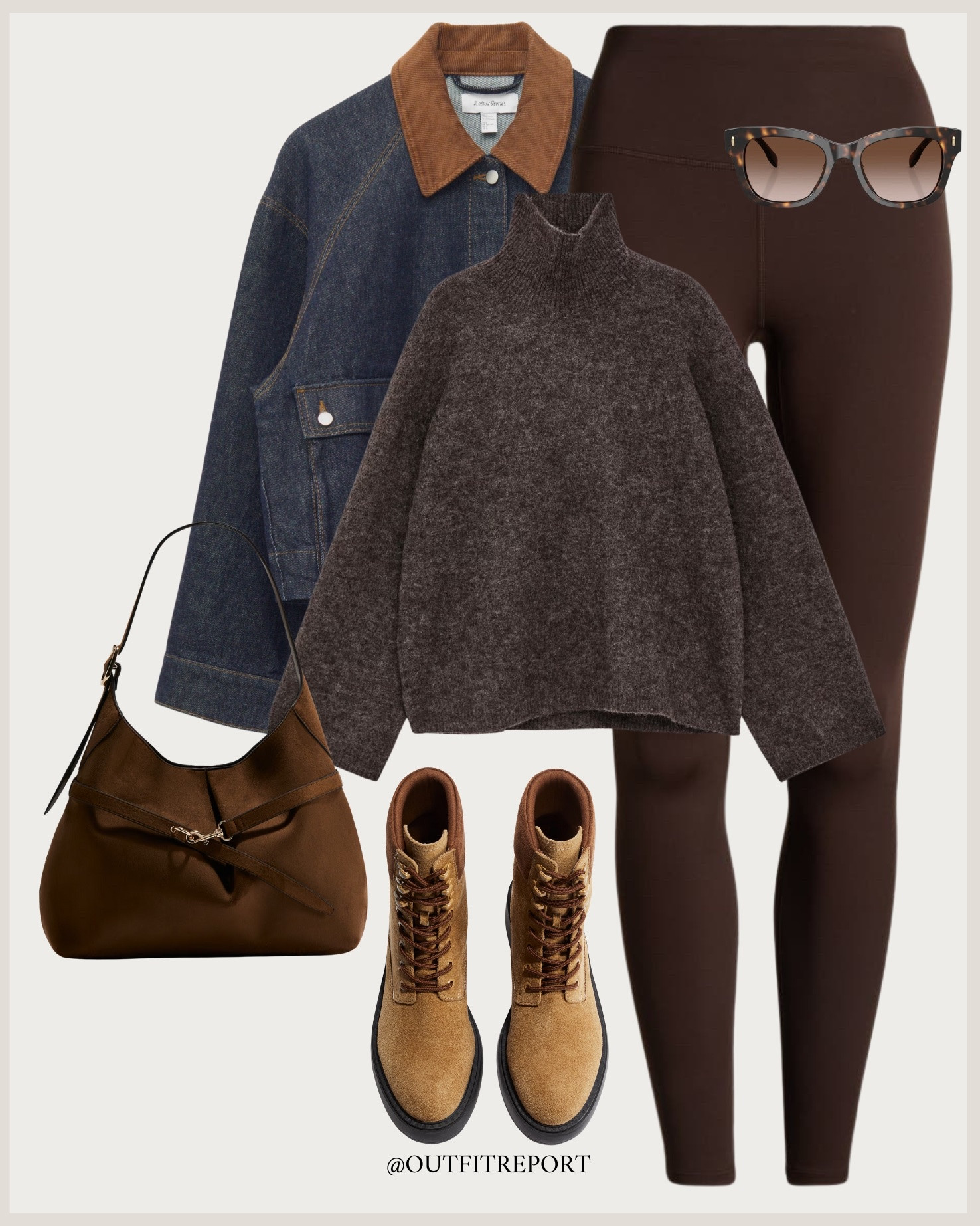 Brown legging outfit 

#LTKstyletip #LTKspring #LTKeurope