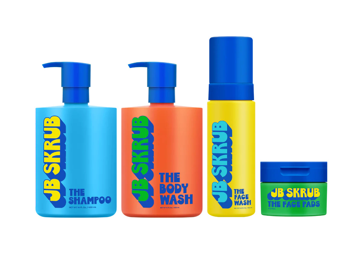 The Premier Kit - Body Wash, Face Wash, Face Pads & Shampoo for Teens - JB SKRUB | JB SKRUB