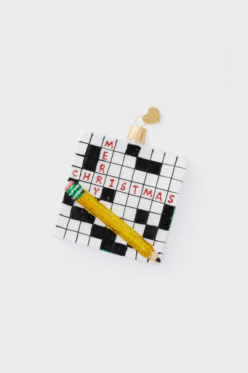 Crossword Puzzle Ornament | Tuckernuck (US)
