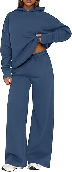 PRETTYGARDEN Womens Sweatsuits 2 Piece Set 2026 Casual Winter Long Sleeve Hoodie Loose Wide Leg S... | Amazon (US)