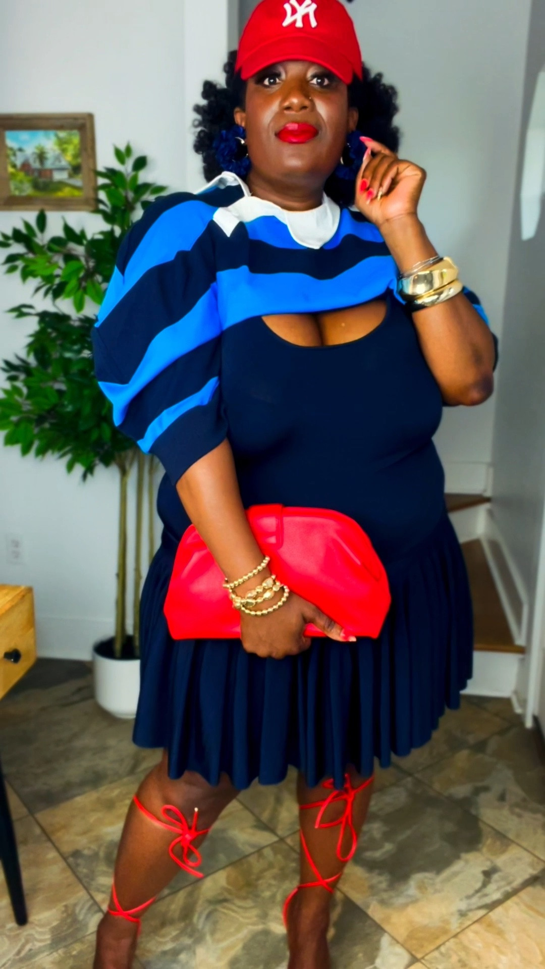 Some looks ask for permission. This KBB @Target one clearly did not. ❤️💙

Which detail would you steal first — the bolero effect, the red accessories, or the collar moment?

#LTKgrwm #LTKOver40 #LTKPlusSize