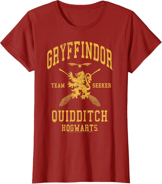 Harry Potter Gryffindor Team Seeker Hogwarts Quidditch T-Shirt | Amazon (US)