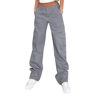 Lepunuo Cargo Pants for Women High Waisted Casual Pants Baggy Stretchy Wide… | Amazon (US)