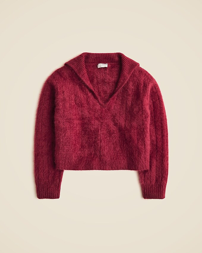 Brushed cashmere sailor-collar sweater | J. Crew US
