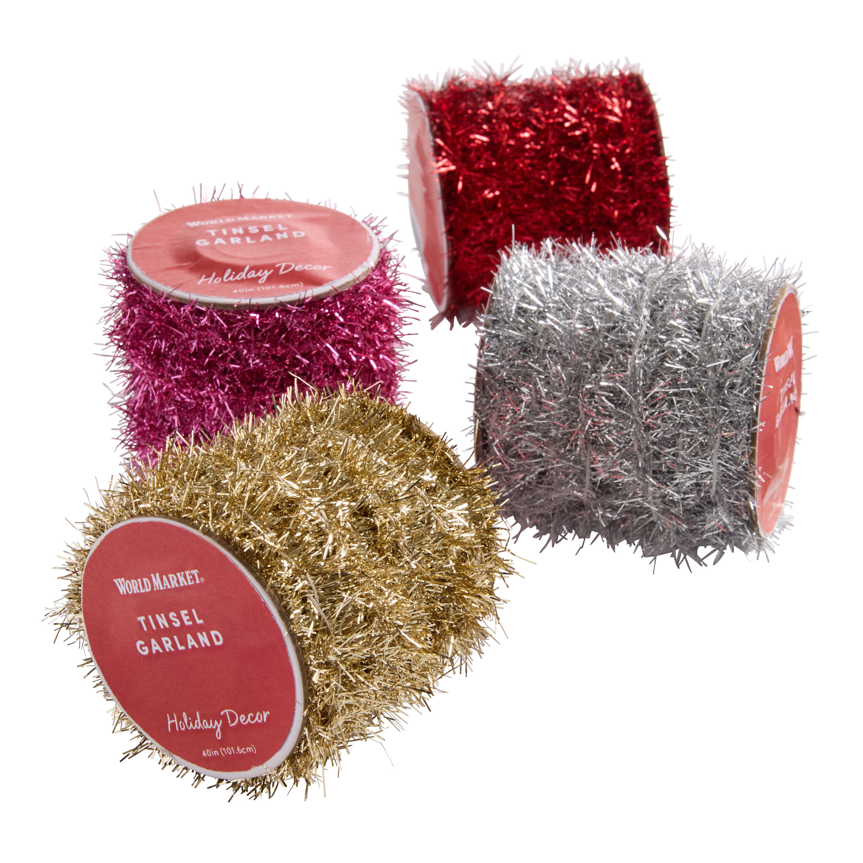 Mini Tinsel Garlands Set of 4 | World Market