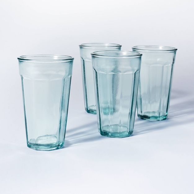 16oz 4pk Glass Tall Tumblers - Threshold&#8482; designed with Studio McGee | Target