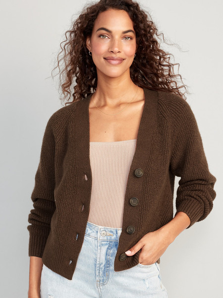 Shaker-Stitch Cardigan Sweater for Women | Old Navy (US)