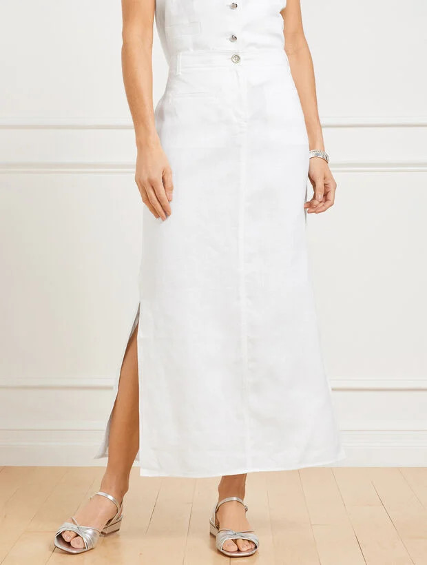 Classic Linen Trouser Skirt | Talbots