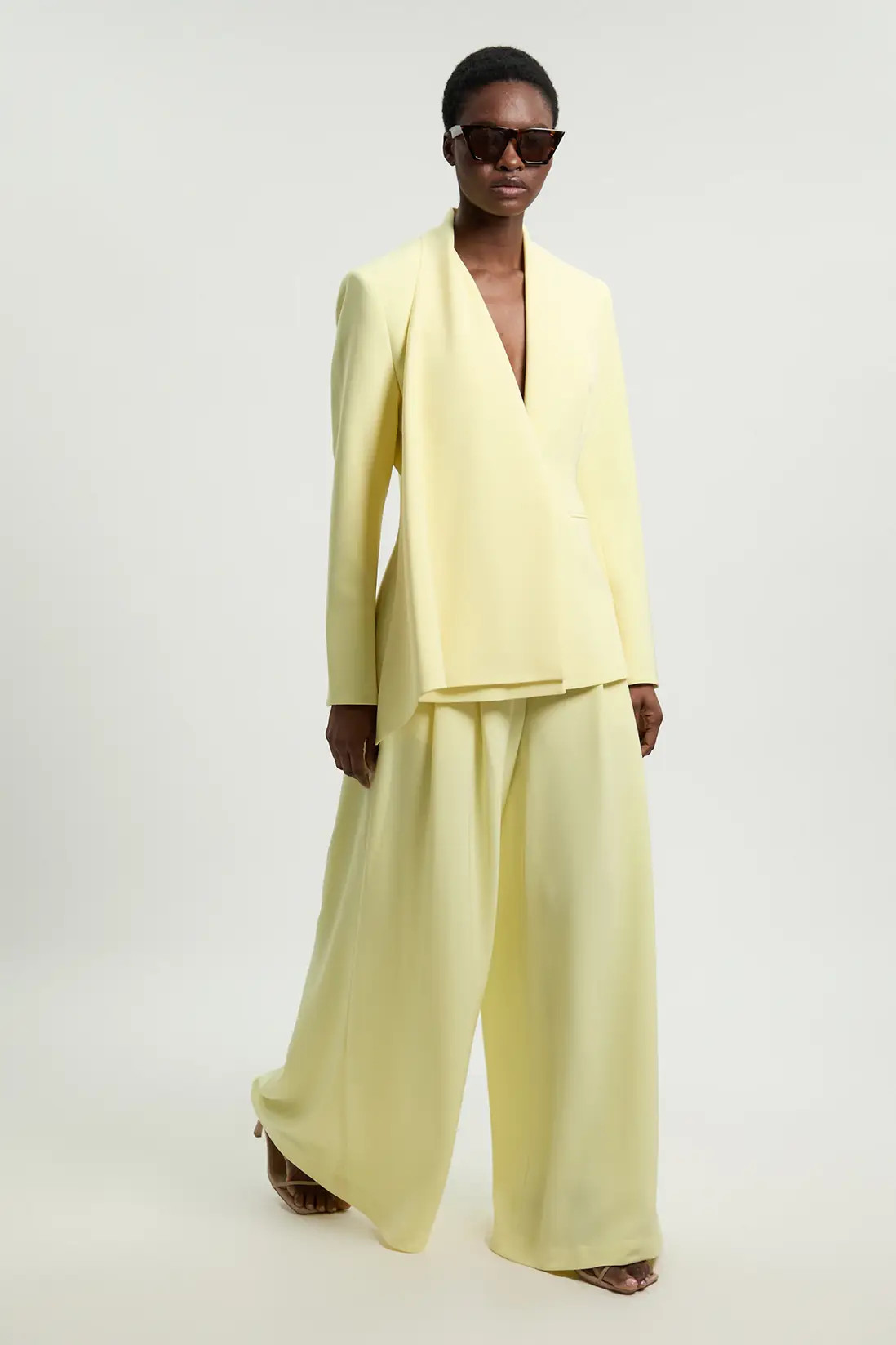 Soft Tailored Wide Leg Trouser | Karen Millen