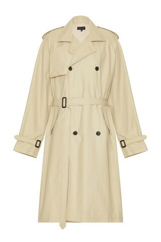NILI LOTAN Kieran Trench Coat in Khaki - Beige. Size M (also in L, S). | FWRD 