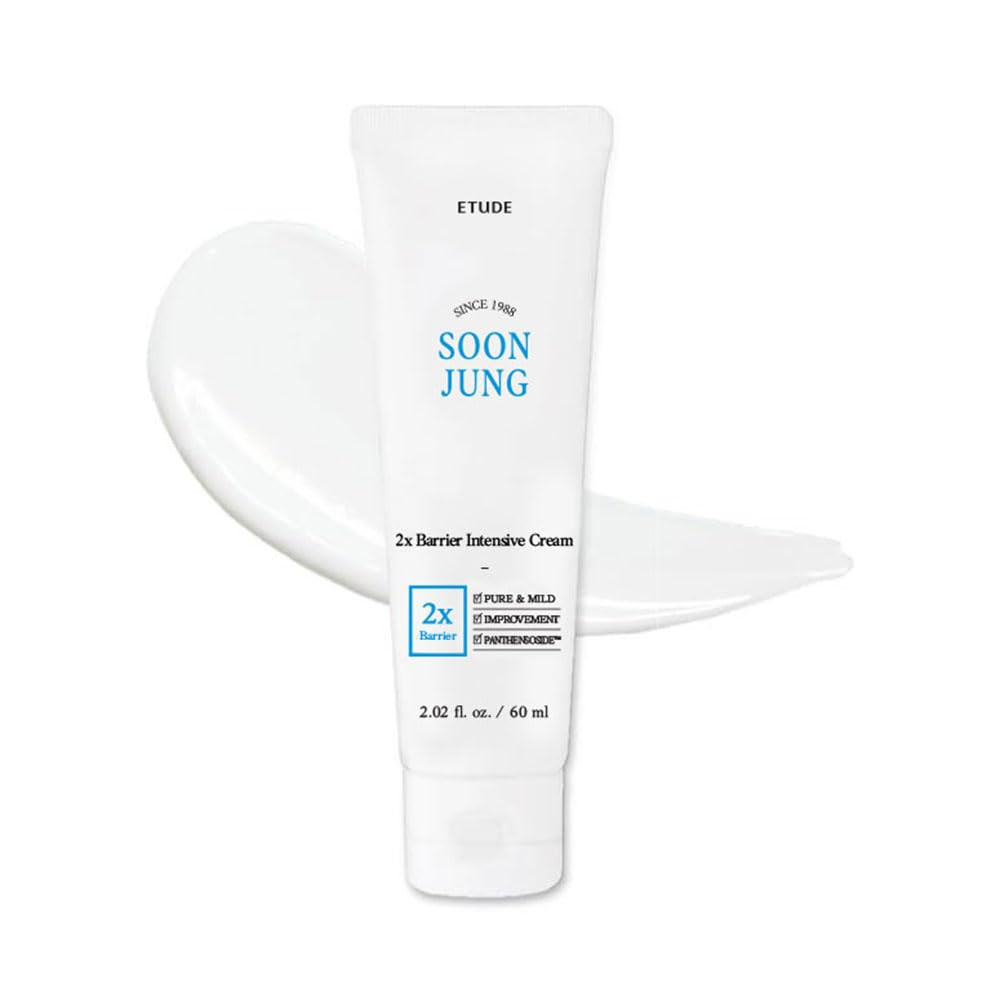 ETUDE House SoonJung 2x Barrier Intensive Cream 60ml (21AD) | Hypoallergenic Shea Butter Hydrating Facial Cream for Sensitive Skin, Water-oil Balance & Panthenol for Damaged Skin | K-beauty | Amazon (US)