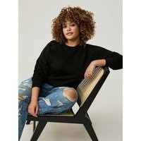 Cropped Crew Sweatshirt in Black | Torrid (US & Canada)