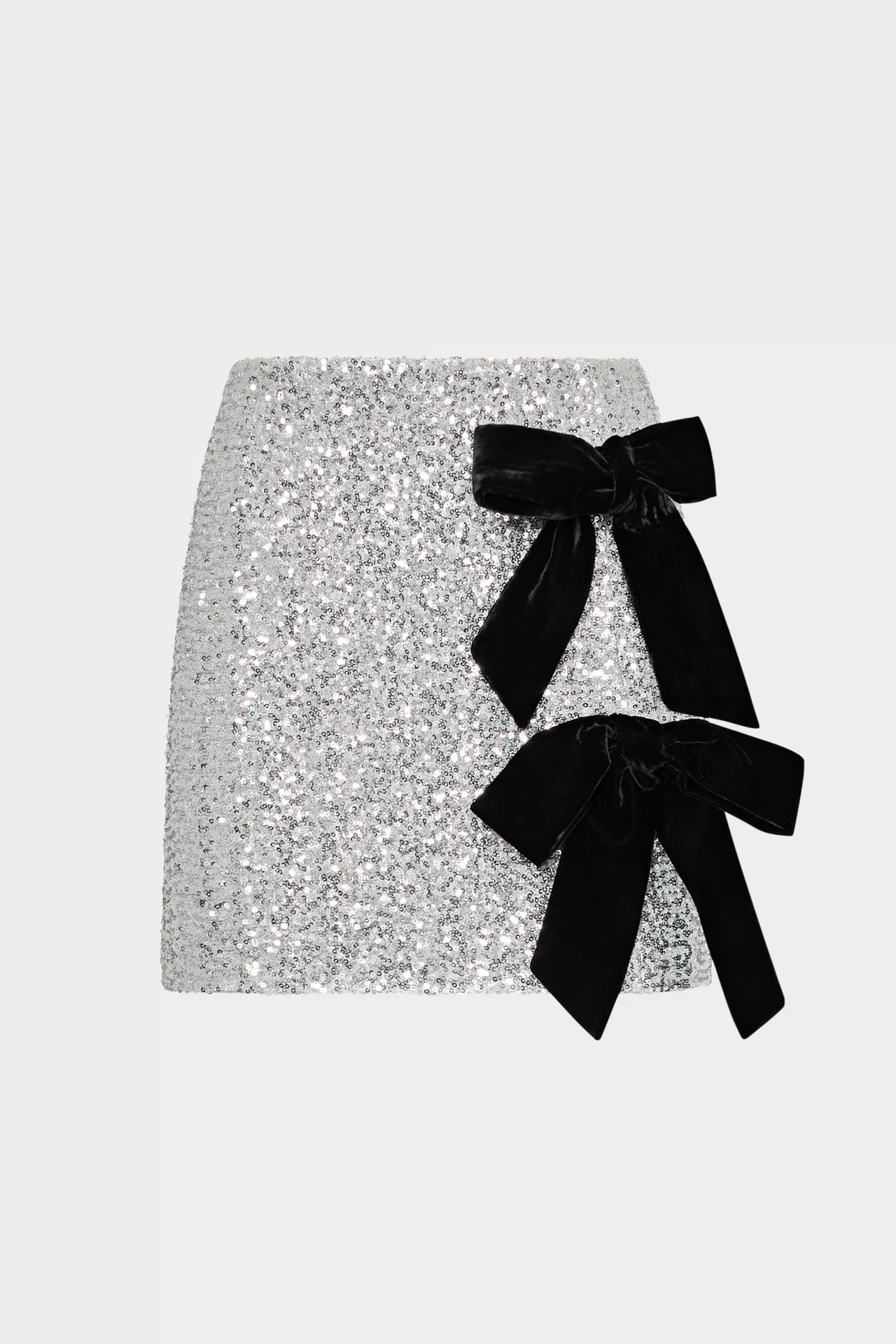 Rhea Sequin Bow Tie Mini Skirt | MILLY