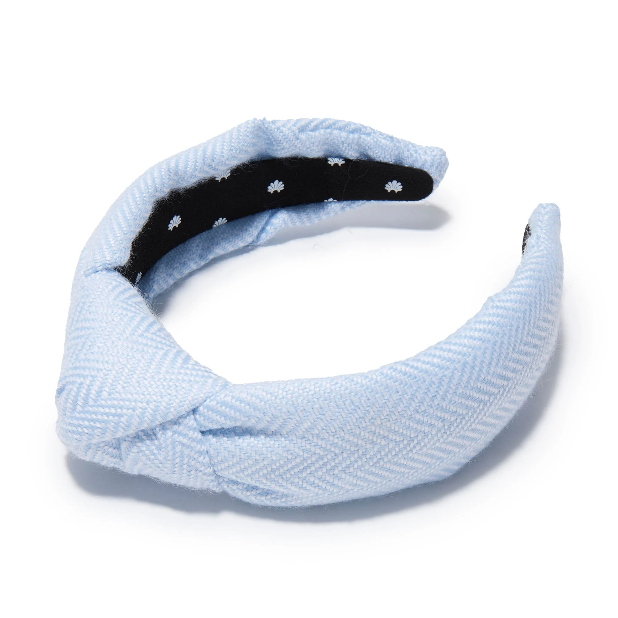 TBBC x LELE BEALE ST BLUE HERRINGBONE KNOTTED HEADBAND | LELE SADOUGHI