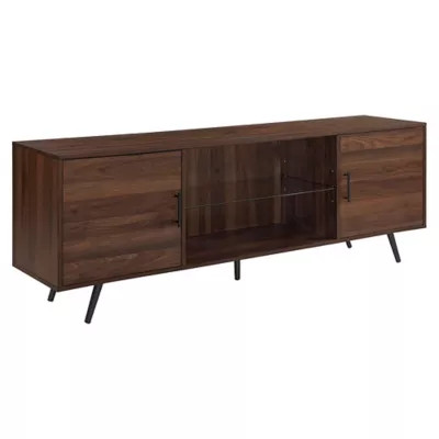 Forest Gate™ Grace 70-Inch Glass Shelf TV Stand in Birch | Bed Bath & Beyond