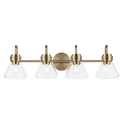 34" 4-Light Vanity Light with Clear Glass | Wayfair North America