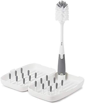 OXO Tot Travel Size Drying Rack with Bottle Brush- Gray | Amazon (US)