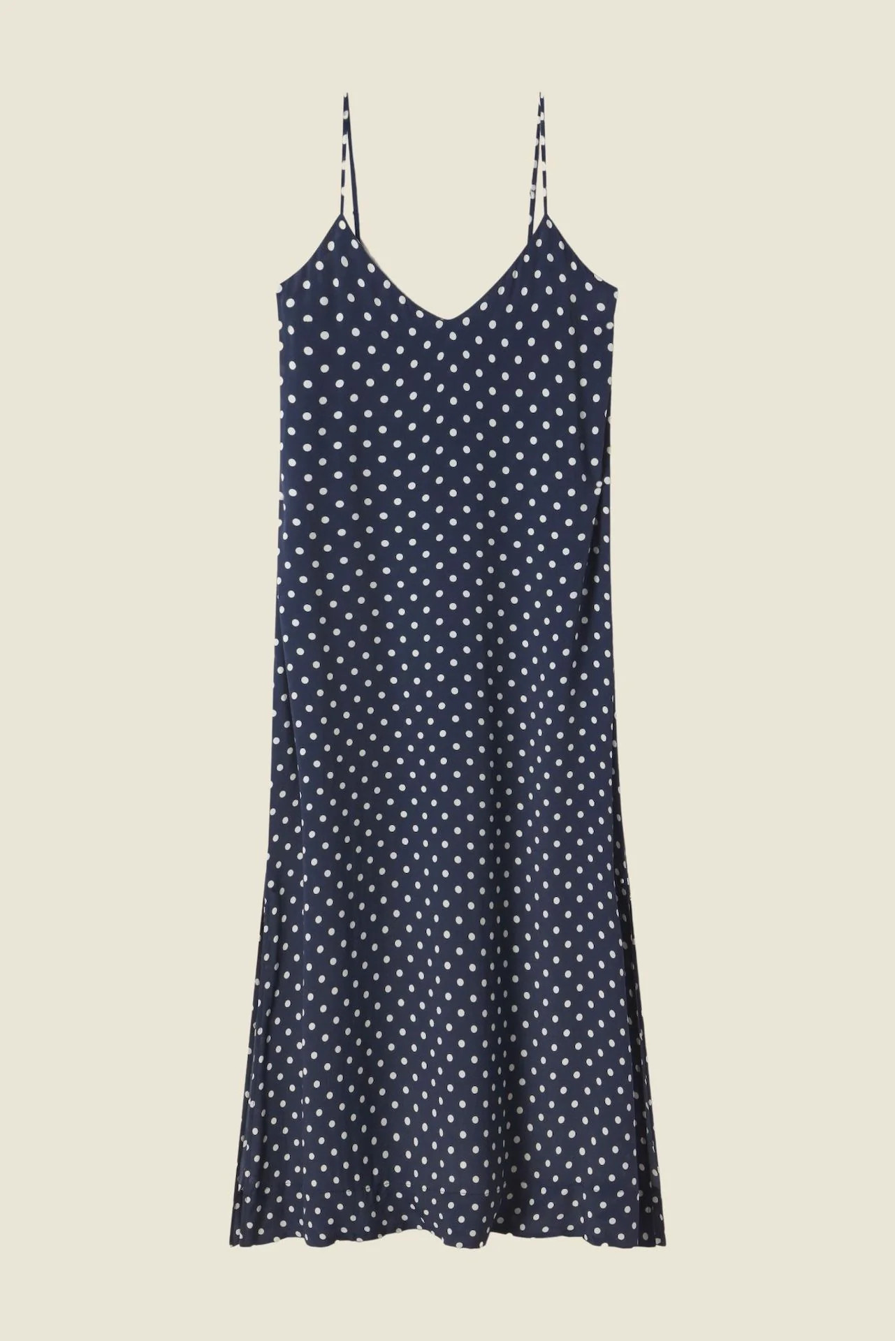 Reva Dress Navy Polka Dot | TROVATA