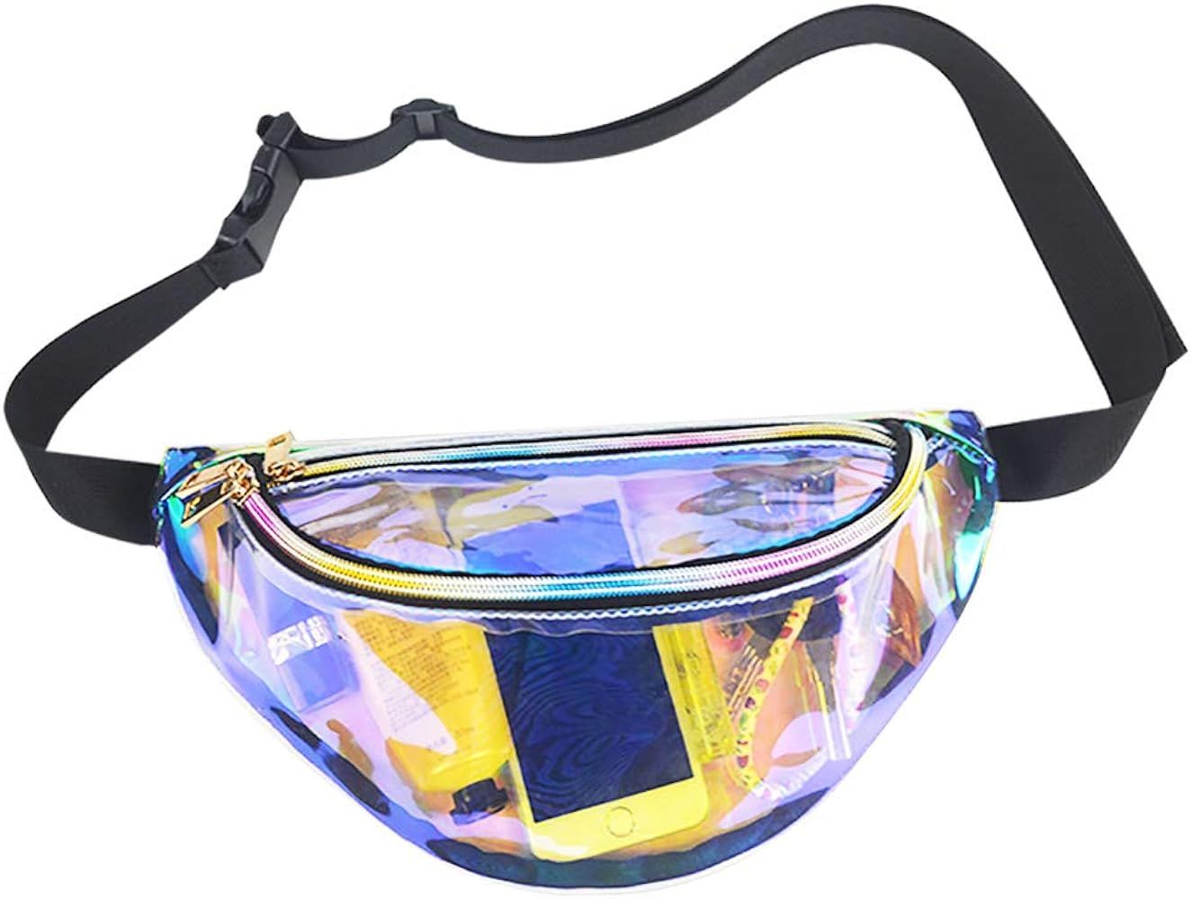 Clearworld Clear Fanny Pack, Waterproof Transparent Waist Bag Stadium Approved Clear Bag with Adjust | Amazon (US)