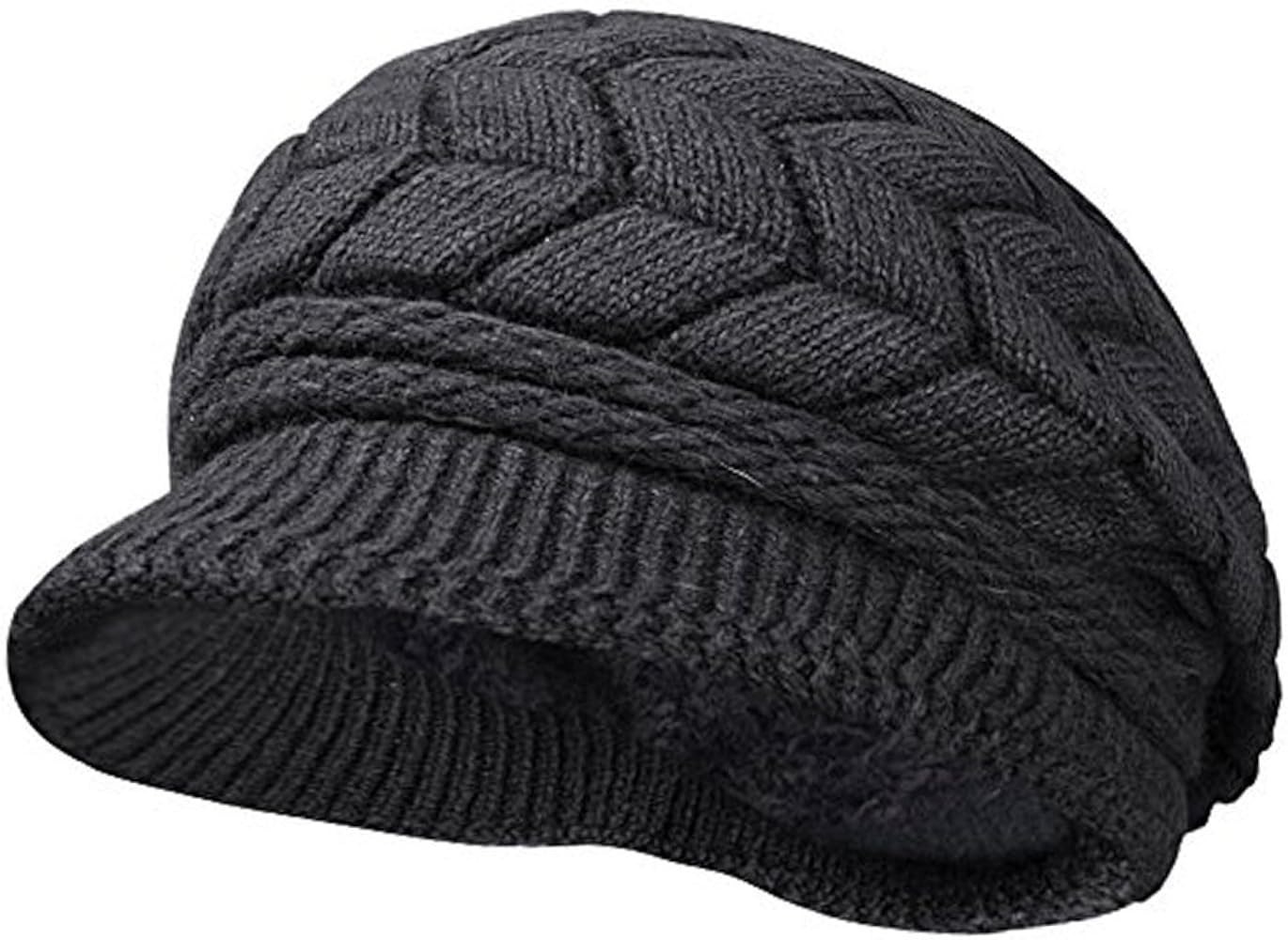 HINDAWI Women Winter Warm Knit Hat Wool Snow Ski Caps with Visor | Amazon (US)