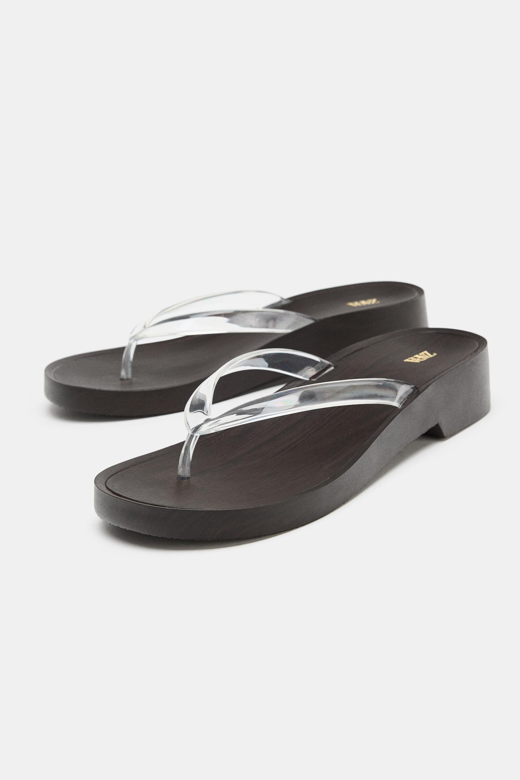 VINYL PLATFORM SANDALS | Zara US