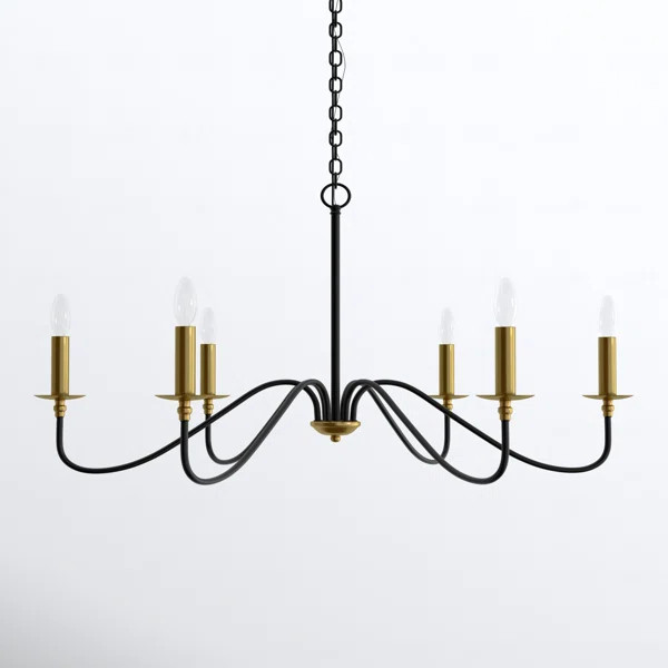 Ableton 6 Light Metal Dimmable Chandelier | Birch Lane