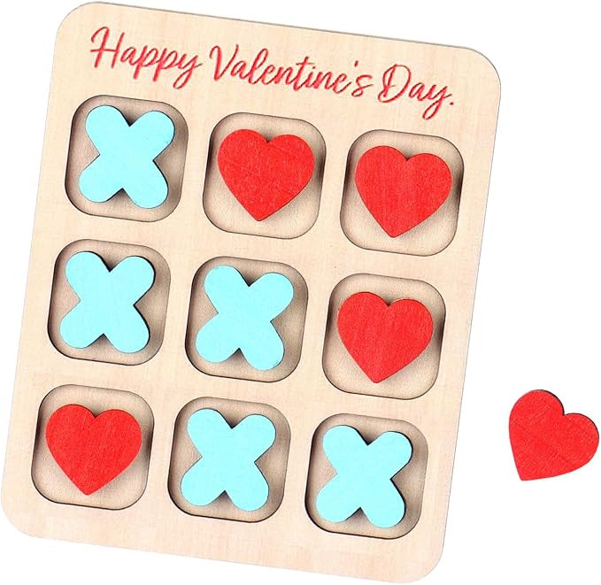 Funny Valentine's Day Board Game Wooden Travel Games Valentine's Party Supplies Valentine Classro... | Amazon (US)