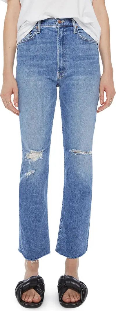 The Rider Ripped High Waist Ankle Straight Leg Jeans | Nordstrom