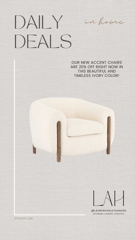 Our stunning new accent chairs in our home office are on sale! Our exact color option is sold out but I love this ivory upholstered option and it’s 20% off!!!

#LTKSummerSales #LTKSaleAlert #LTKHome
