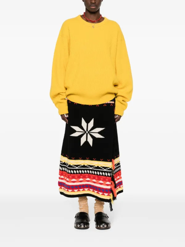 Giada Benincasa Patterned intarsia-knit Skirt - Farfetch | Farfetch Global