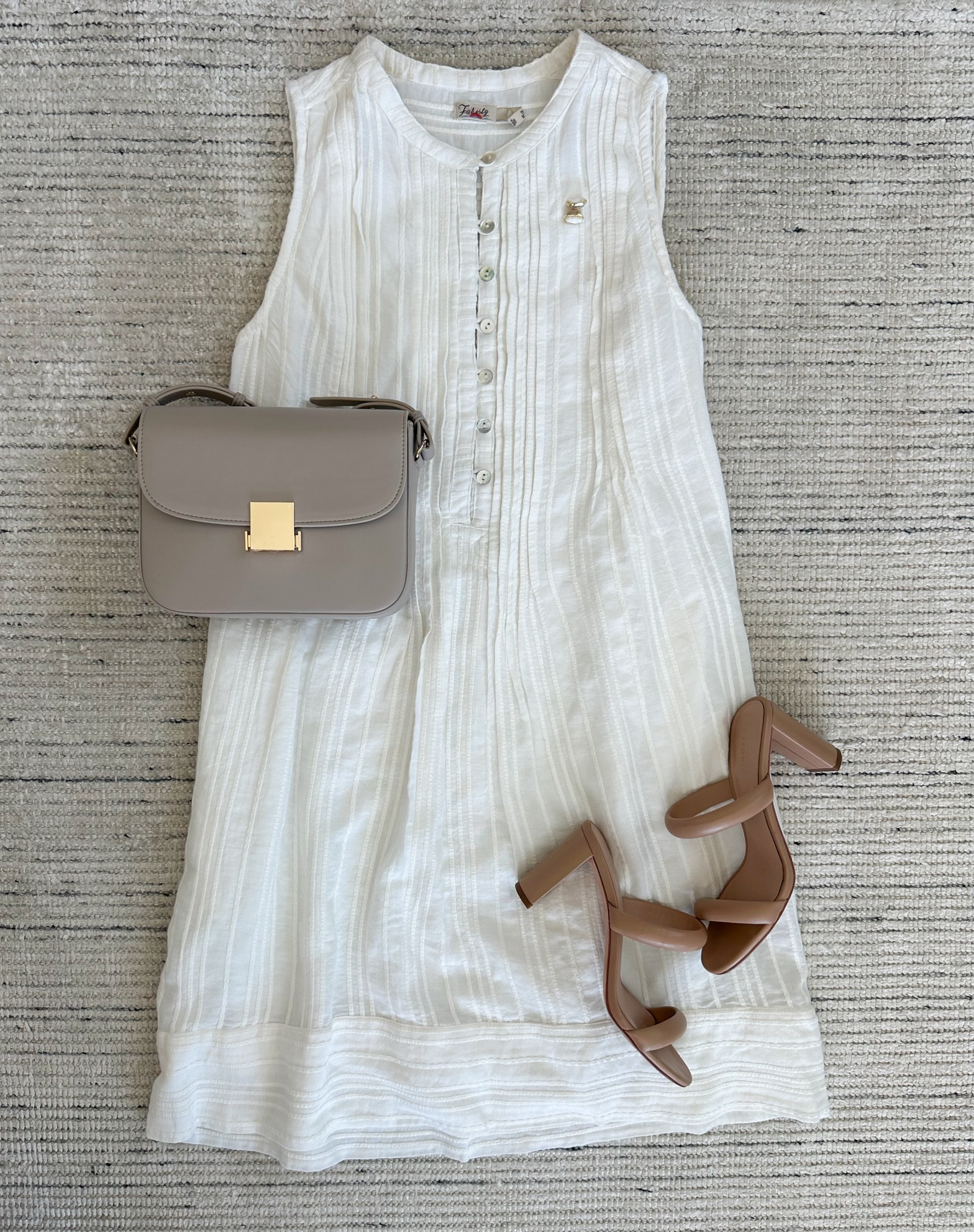 Summer outfit with white gauzy dress paired with sandals and accessories for a classic look. Love this for summertime and can be dressed more casual with sneakers! 

#LTKStyleTip #LTKSeasonal