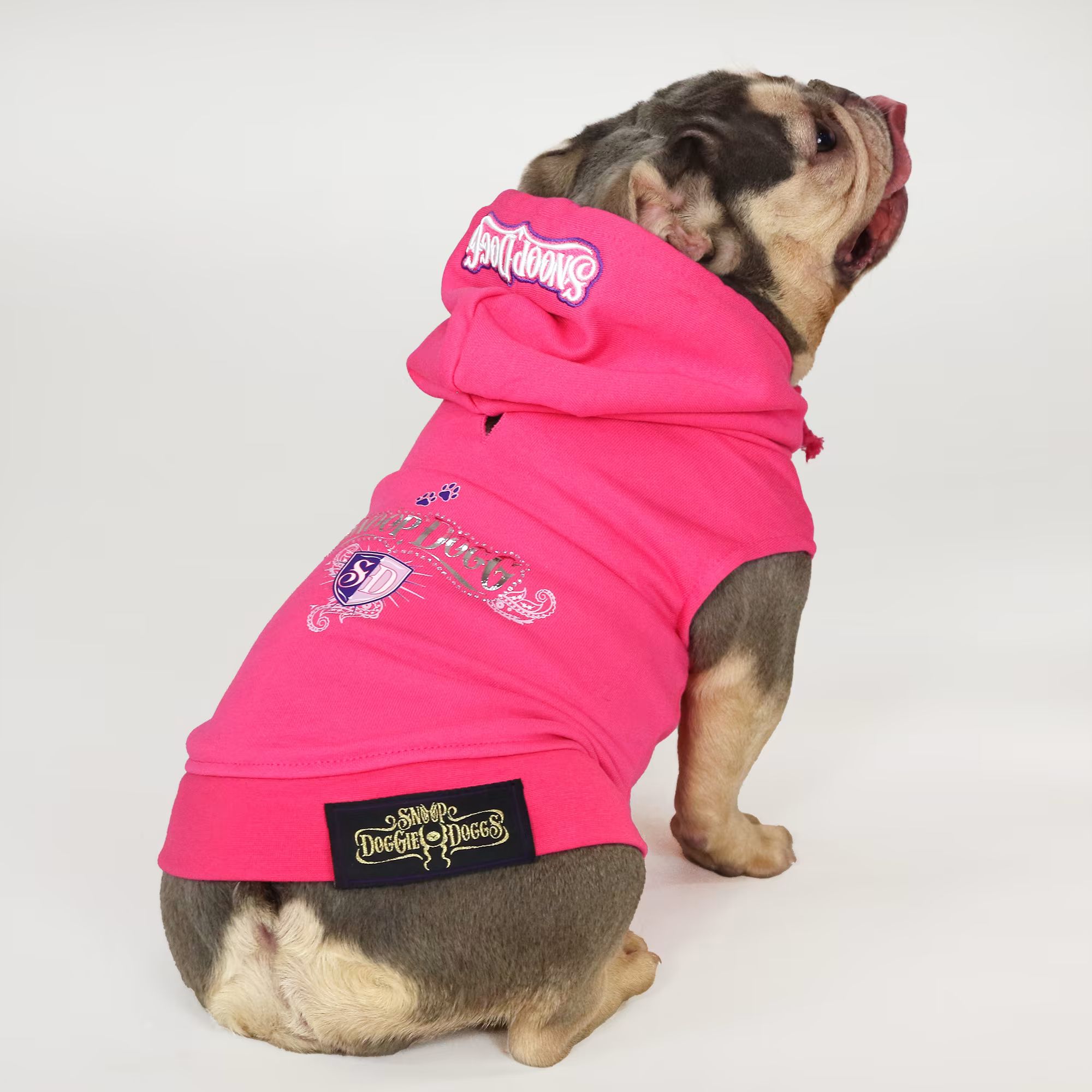 Snoop Doggie Doggs Pink Boss Lady Deluxe Pet Hoodie, X-Small | Petco