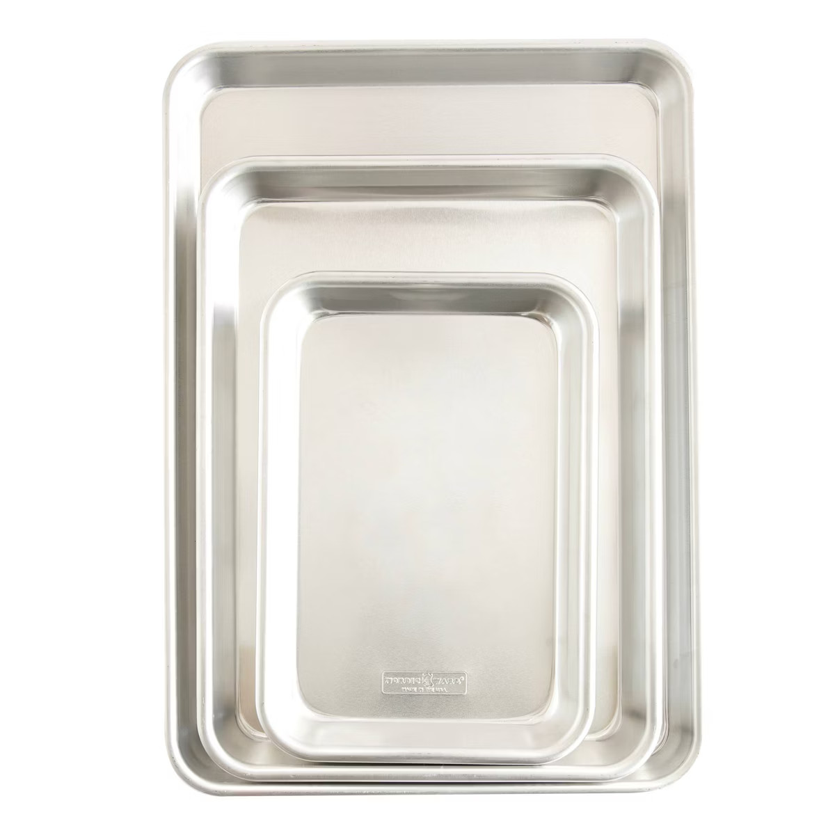 Nordic Ware Naturals 3pc Aluminum Jelly Quarter Eighth Set Silver: Baking & Cookie Sheet Bakeware... | Target