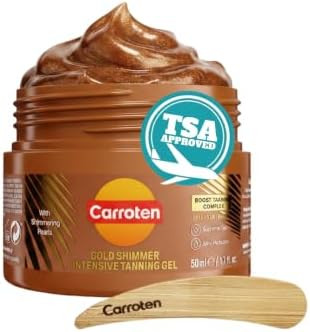 Carroten Shimmer Tanning Gel | Travel Size Tan Accelerator & Body Bronzer | Non-Greasy Water-Resi... | Amazon (US)