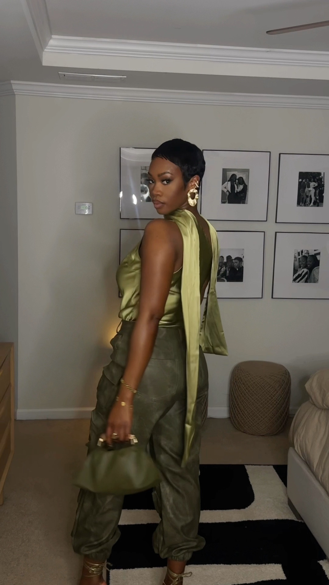 Monochromatic green outfit perfect fit girls night out or date night 

#LTKootd #LTKFindsUnder50