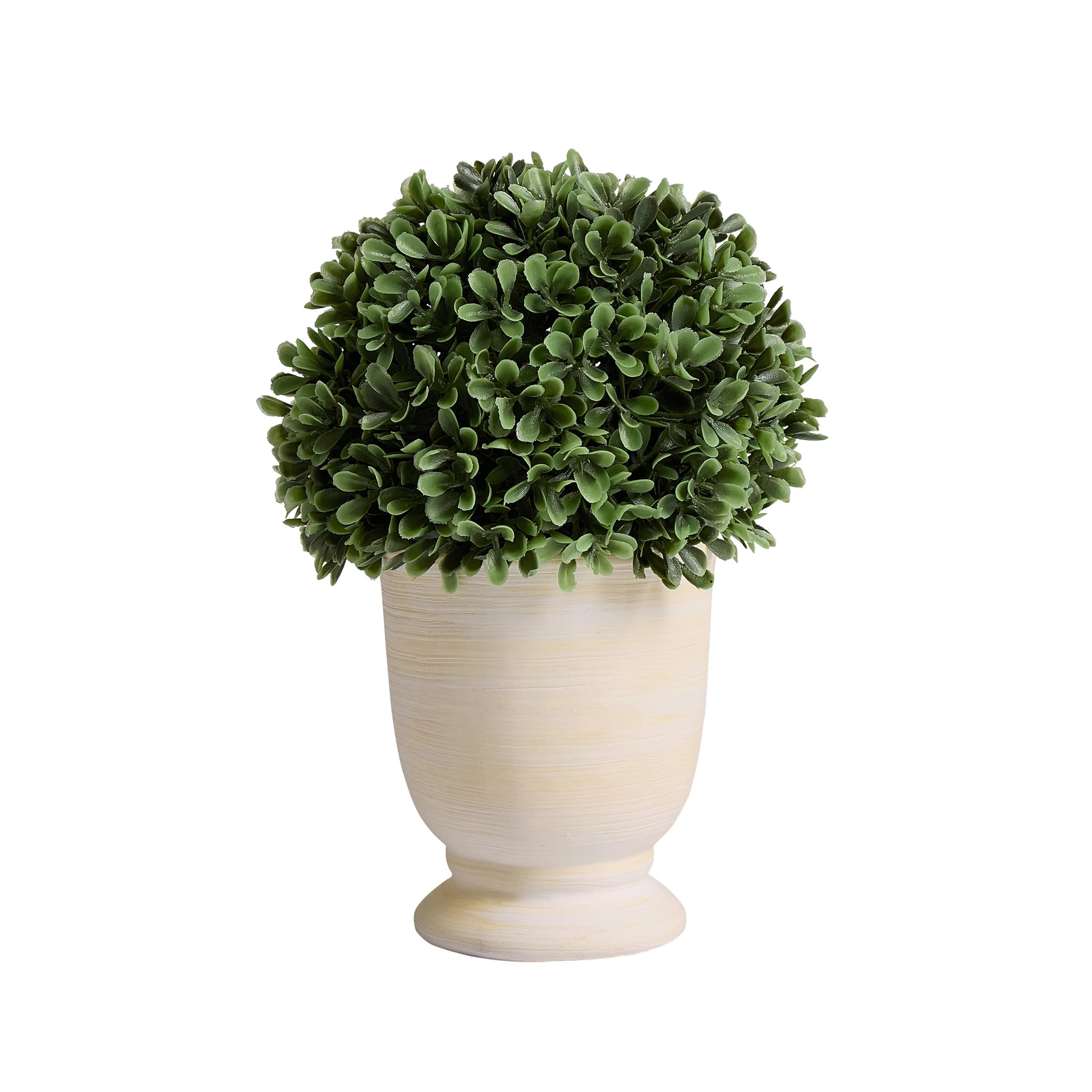 Better Homes & Gardens 9” Artificial Boxwood Tree in White Ceramic Pot for Tabletops- 1 lbs | Walmart (US)