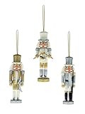 Kurt S. Adler 5-Inch Silver and Gold Nutcracker, 3 Piece Set Ornaments, Multi, 3 Count | Amazon (US)