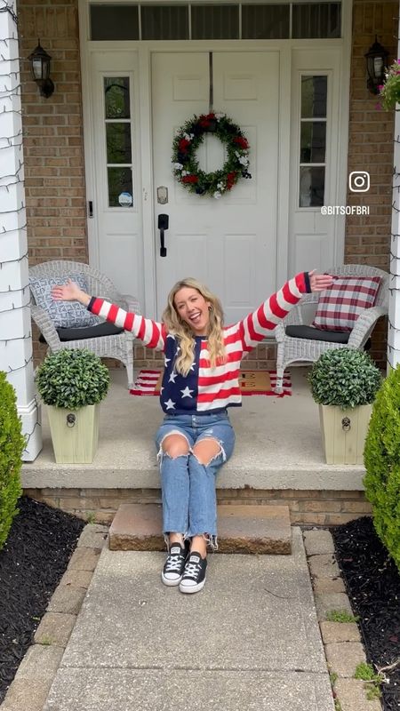 Summer porch decor, Memorial Day porch decor, 4th of July porch decor, patriotic home decor, red white and blue front porch 

#LTKfamily #LTKstyletip #LTKhome