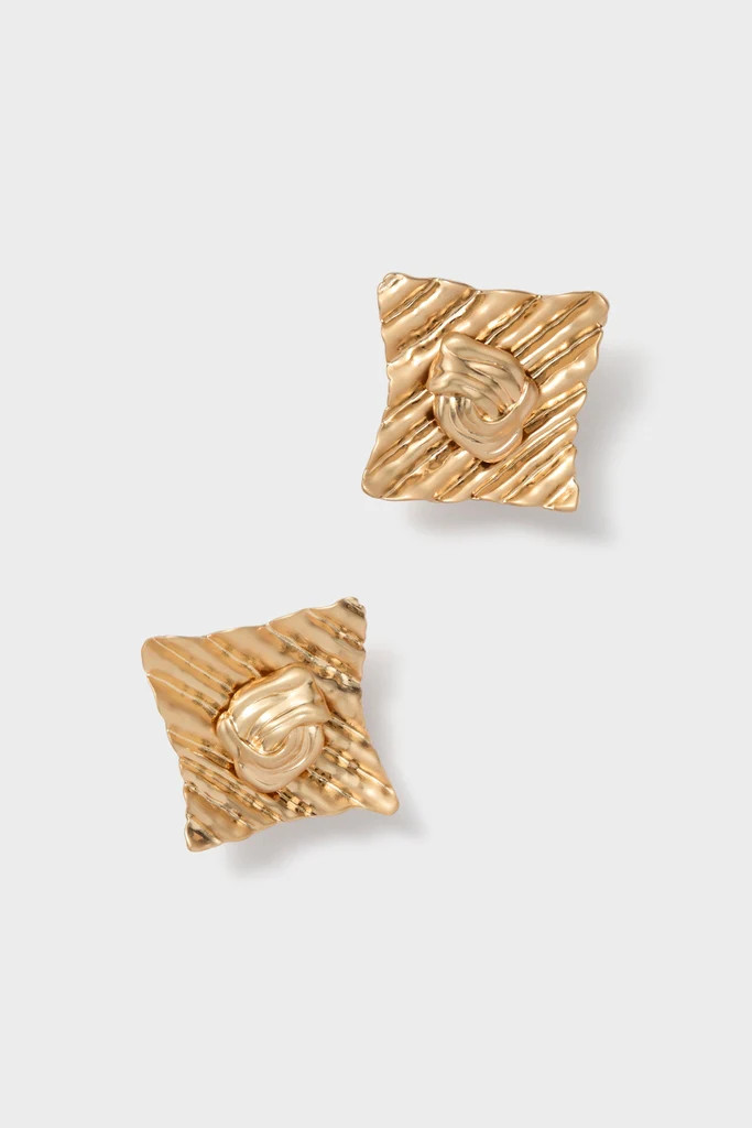 Brushed Brass Naydine Earrings | Tuckernuck (US)