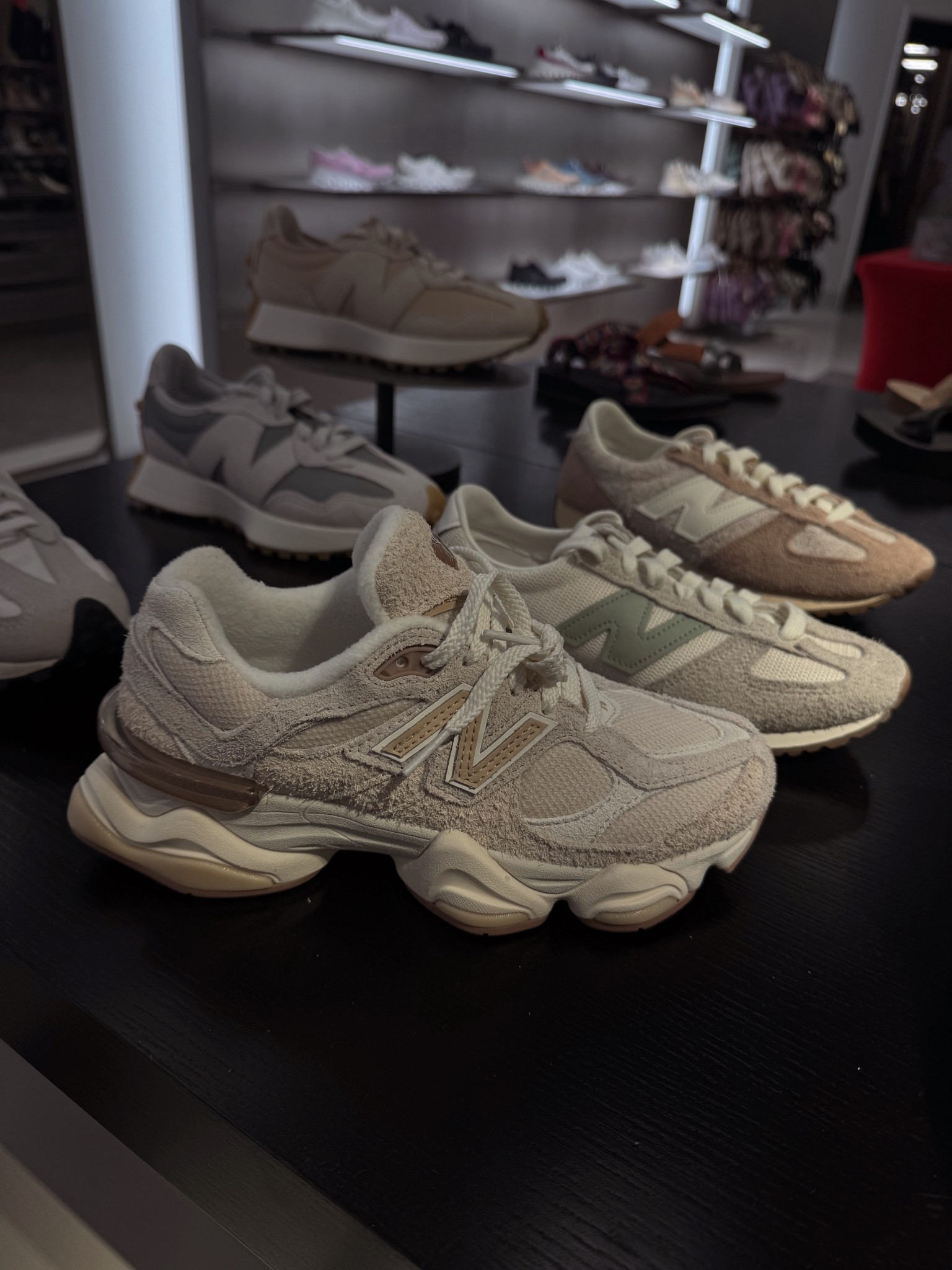 Found the prettiest color in my favorite New Balance style while shopping and I’m obsessed with these cream/taupe pairs! If you love comfy, everyday neutrals you can wear with leggings, jeans, and travel outfits… these are IT. 👟🤍

Linking all the styles here and some are on major sale! 
New Balance sneakers, neutral sneakers, travel sneakers, everyday shoes, cream sneakers, beige sneakers, comfy shoes for travel, trending sneakers 2025, New Balance 9060, New Balance 327, New Balance neutrals

#LTKSeasonal #LTKGiftGuide #LTKHoliday