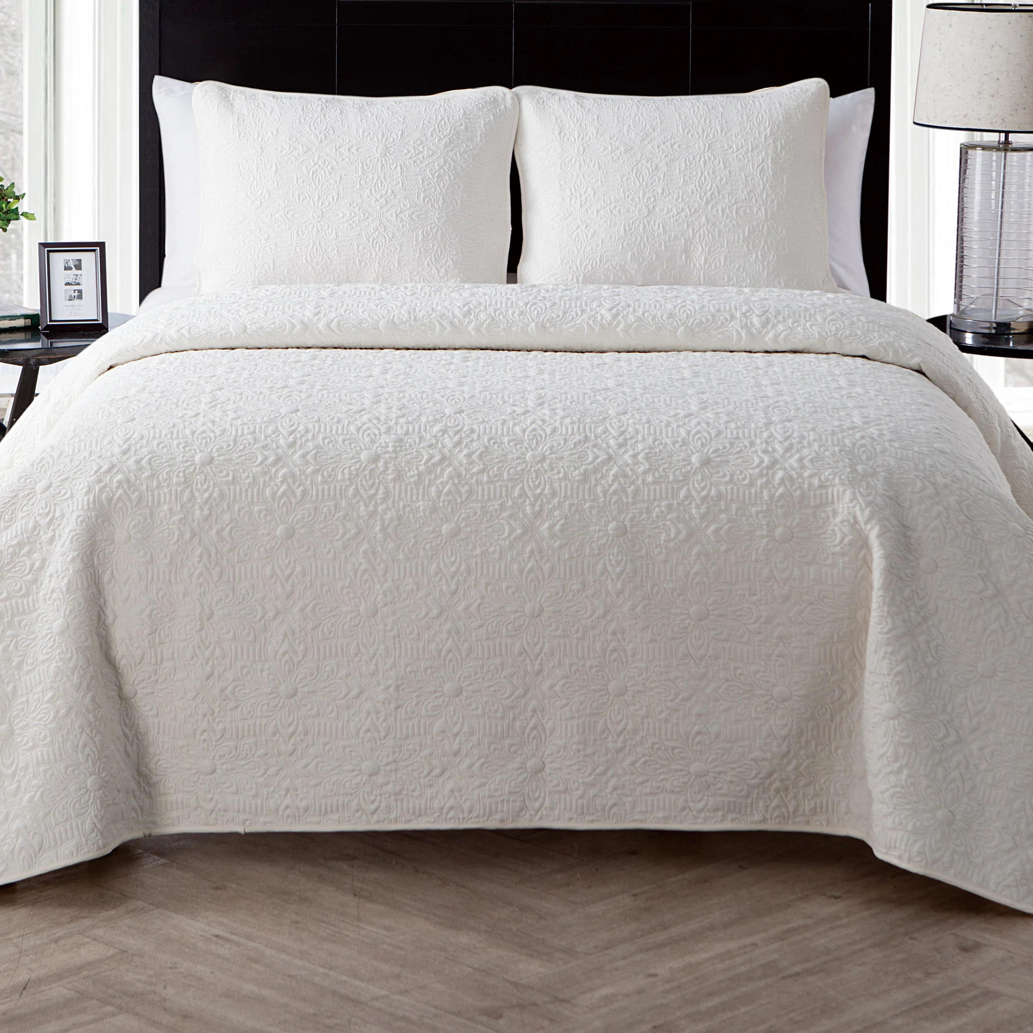 Caroline Embossed Floral Quilt Set | Wayfair North America